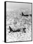 Military Airplane Dropping Bombs in Vietnam-null-Framed Stretched Canvas