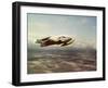 Military Airplane in Flight-null-Framed Photographic Print