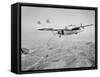 Military Airplanes in Flight-null-Framed Stretched Canvas