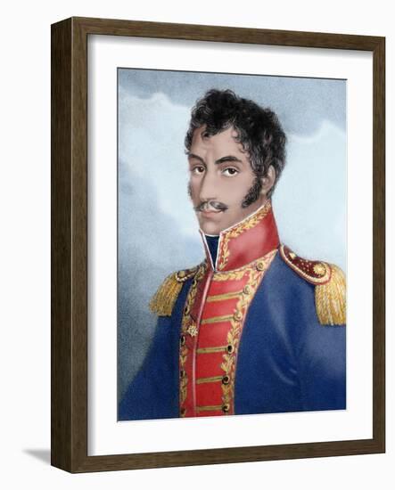 Military and Venezuelan Statesman Called 'The Liberator'-Prisma Archivo-Framed Photographic Print