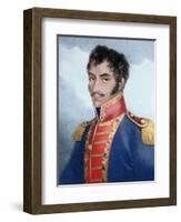 Military and Venezuelan Statesman Called 'The Liberator'-Prisma Archivo-Framed Photographic Print