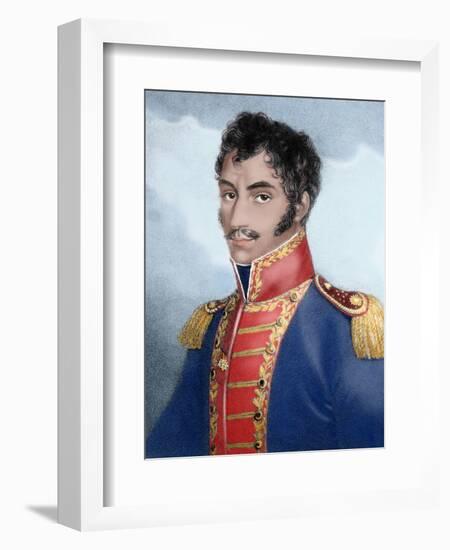 Military and Venezuelan Statesman Called 'The Liberator'-Prisma Archivo-Framed Photographic Print