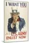 Military and War Posters: I Want YOU for the U.S. Army. James Montgomery Flagg-null-Mounted Art Print