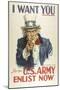 Military and War Posters: I Want YOU for the U.S. Army. James Montgomery Flagg-null-Mounted Art Print