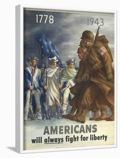 Military and War Posters: Office of War Information, Division of Public Inquiries, 1943-null-Framed Art Print