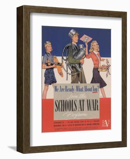 Military and War Posters: We Are Ready, What About You? U.S. Government Printing Office, 1942-null-Framed Art Print