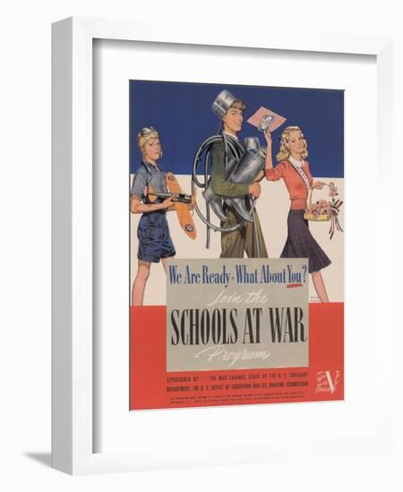 Military and War Posters: We Are Ready, What About You? U.S. Government Printing Office, 1942-null-Framed Art Print