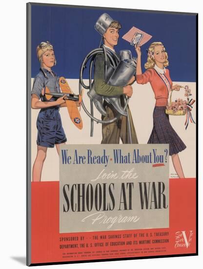 Military and War Posters: We Are Ready, What About You? U.S. Government Printing Office, 1942-null-Mounted Art Print