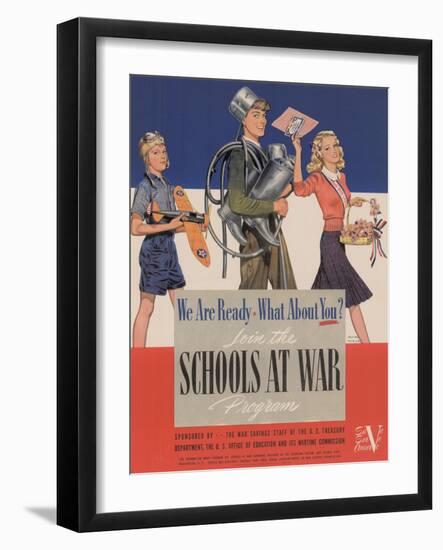 Military and War Posters: We Are Ready, What About You? U.S. Government Printing Office, 1942-null-Framed Art Print