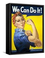 Military and War Posters: We Can Do It! J Howard Miller, 1942-null-Framed Stretched Canvas
