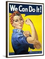 Military and War Posters: We Can Do It! J Howard Miller, 1942-null-Framed Premium Giclee Print