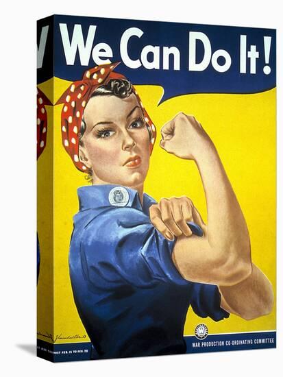 Military and War Posters: We Can Do It! J Howard Miller, 1942-null-Stretched Canvas