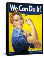 Military and War Posters: We Can Do It! J Howard Miller, 1942-null-Framed Stretched Canvas