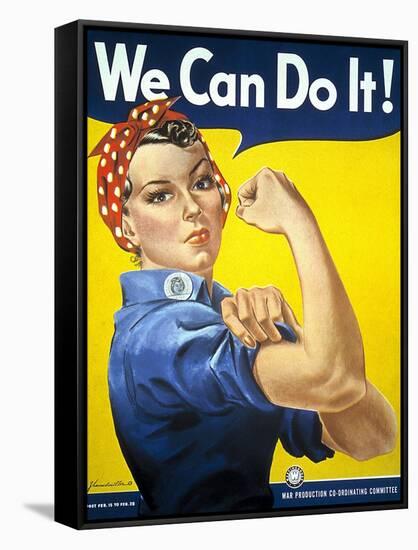 Military and War Posters: We Can Do It! J Howard Miller, 1942-null-Framed Stretched Canvas