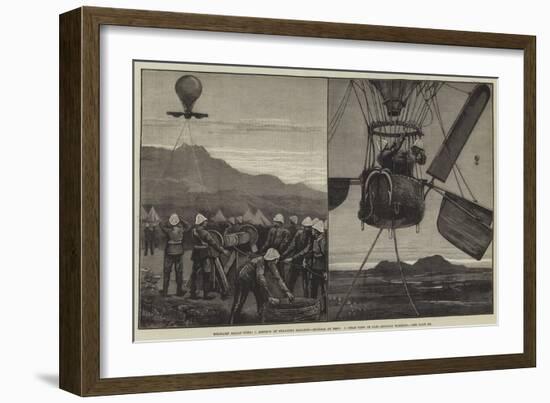 Military Ballooning, Method of Floating Balloon, Signals at Rest, Near View of Car, Signals Working-William Bazett Murray-Framed Giclee Print