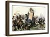 Military Battle Using Armored Elephants and Chariots in the Time of the Roman Empire-null-Framed Giclee Print