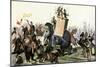 Military Battle Using Armored Elephants and Chariots in the Time of the Roman Empire-null-Mounted Giclee Print