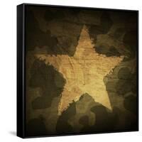 Military Camouflage Background With Grunge Star-pashabo-Framed Stretched Canvas