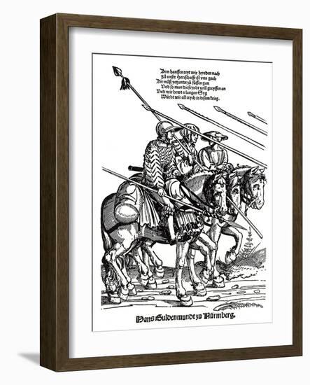 Military Campaign of the Landsknechts-Erhard Schoen-Framed Giclee Print