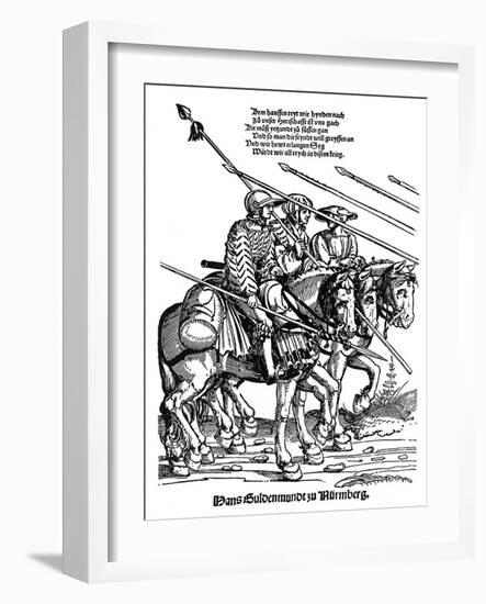 Military Campaign of the Landsknechts-Erhard Schoen-Framed Giclee Print