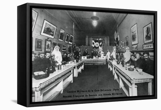 Military Canteen, Gare St Lazare, Paris, World War I, 1914-1918-null-Framed Stretched Canvas