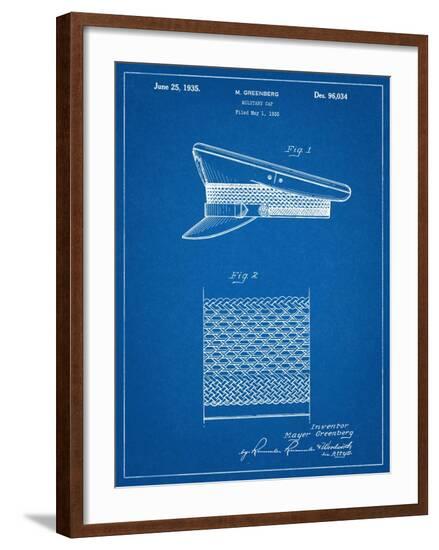 Military Cap Patent--Framed Art Print