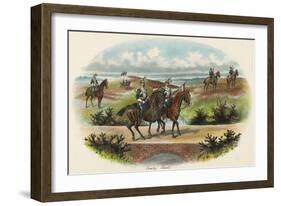 Military Cavalry Scouts-Richard Simkin-Framed Art Print