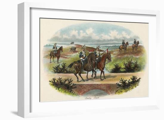 Military Cavalry Scouts-Richard Simkin-Framed Art Print