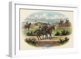 Military Cavalry Scouts-Richard Simkin-Framed Art Print