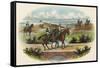 Military Cavalry Scouts-Richard Simkin-Framed Stretched Canvas