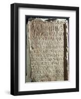 Military Cippus with Inscriptions, from Via Claudia Nova-null-Framed Giclee Print