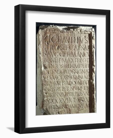 Military Cippus with Inscriptions, from Via Claudia Nova-null-Framed Giclee Print