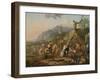 Military Commander at a Mountain Encampment with Merrymakers-Johann Heinrich Roos-Framed Giclee Print