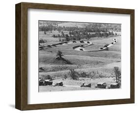 Military Convoy on Road in Burma-null-Framed Photographic Print