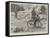 Military Cycling in India, Major Young on an Aldershot Bicycle Passing Through the Kyber Pass-null-Framed Stretched Canvas