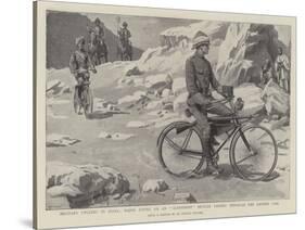 Military Cycling in India, Major Young on an Aldershot Bicycle Passing Through the Kyber Pass-null-Stretched Canvas