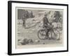 Military Cycling in India, Major Young on an Aldershot Bicycle Passing Through the Kyber Pass-null-Framed Giclee Print