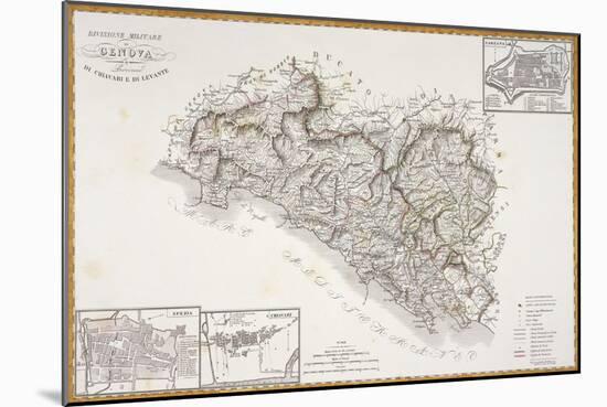 Military Division of Genoa, Plan of Sarzana, La Spezia and Chiavari-null-Mounted Giclee Print