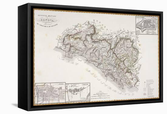 Military Division of Genoa, Plan of Sarzana, La Spezia and Chiavari-null-Framed Stretched Canvas