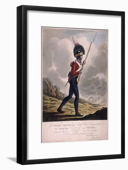 Military Figure in the Uniform of the Eleventh Regiment of the Loyal London Volunteers, 1804-null-Framed Giclee Print