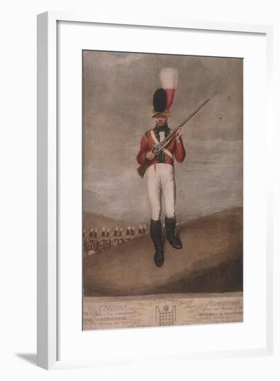 Military Figure in the Uniform of the Royal Westminster Regiment of Volunteers, C1800-John Dunn-Framed Giclee Print