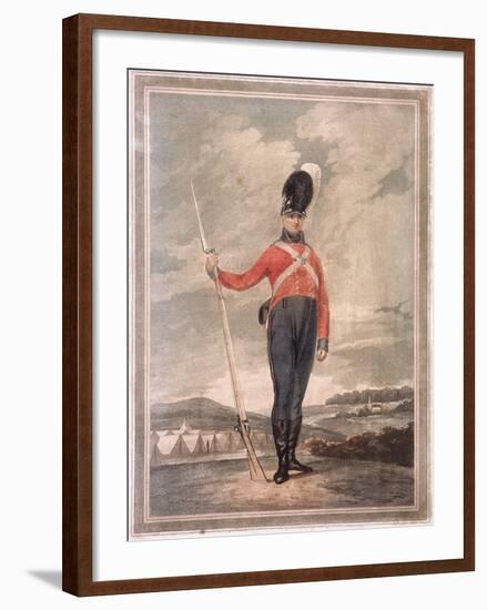 Military Figure Wearing an Unidentified Volunteer Uniform, C1800-null-Framed Giclee Print