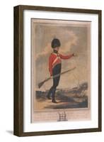 Military Figure Wearing the Uniform of the Tenth Regiment of Loyal London Volunteers, 1804-Charles Tomkins-Framed Giclee Print