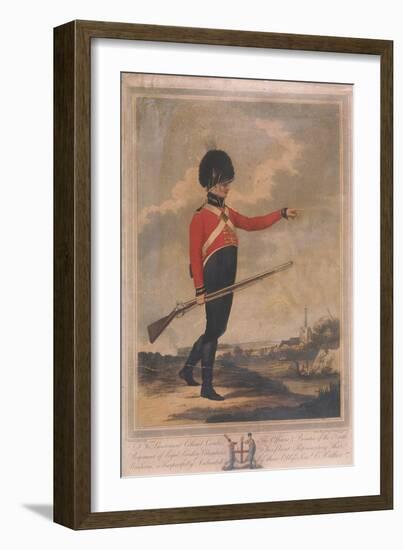 Military Figure Wearing the Uniform of the Tenth Regiment of Loyal London Volunteers, 1804-Charles Tomkins-Framed Giclee Print