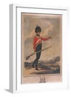 Military Figure Wearing the Uniform of the Tenth Regiment of Loyal London Volunteers, 1804-Charles Tomkins-Framed Giclee Print