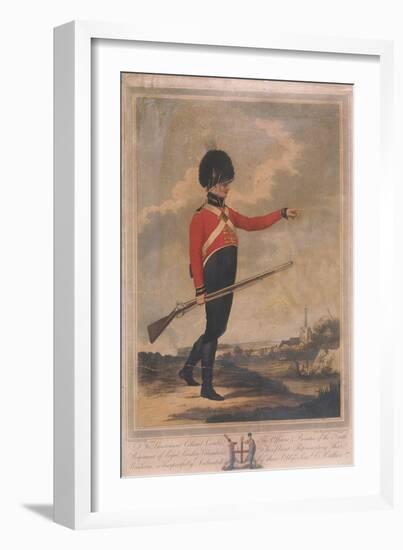 Military Figure Wearing the Uniform of the Tenth Regiment of Loyal London Volunteers, 1804-Charles Tomkins-Framed Giclee Print