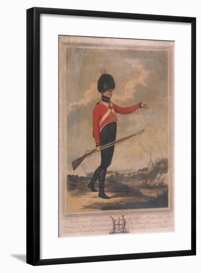 Military Figure Wearing the Uniform of the Tenth Regiment of Loyal London Volunteers, 1804-Charles Tomkins-Framed Giclee Print