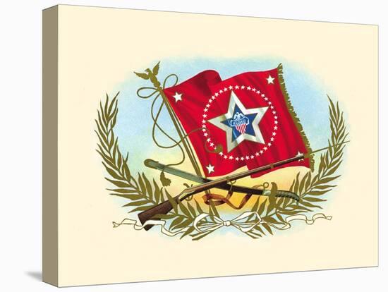 Military Flag-Schumacher & Ettlinger-Stretched Canvas