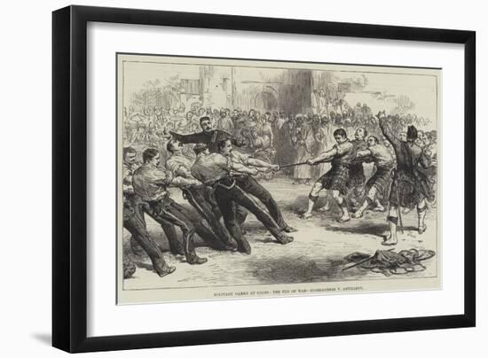 Military Games at Cairo, the Tug of War, Highlanders V Artillery-null-Framed Giclee Print