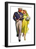 "Military Grad and Girl,"June 7, 1930-McClelland Barclay-Framed Giclee Print